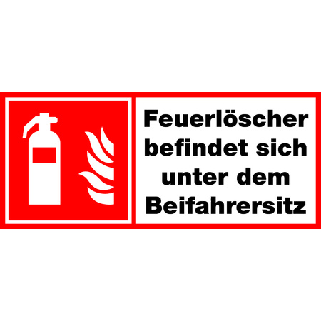 Brandschutzzeichen F001 mit Text