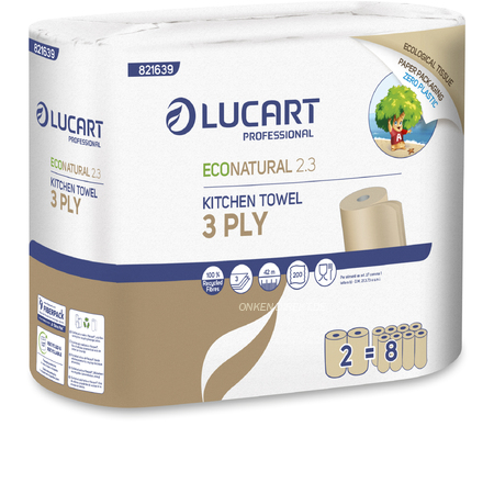 Lucart 821639 Küchenrollen EcoNatural 2.3