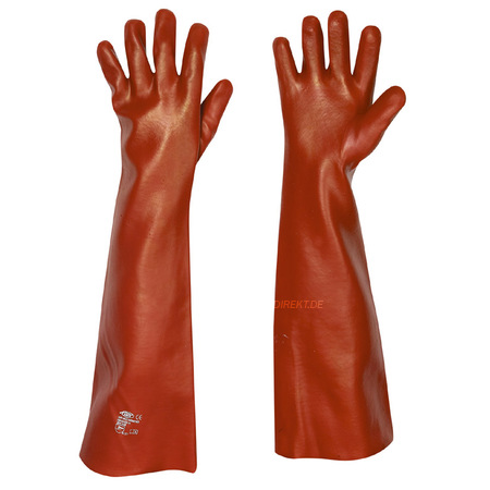 PVC-Chemikalienschutz-Handschuh, vinyl rot
